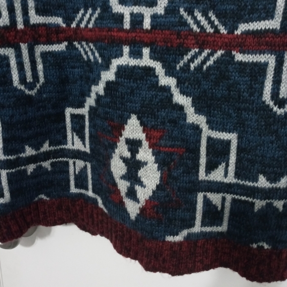 Forever 21  Long Sleeve Cozy Chunky knit Southwestern print cardigan  sweater - Picture 12 of 13